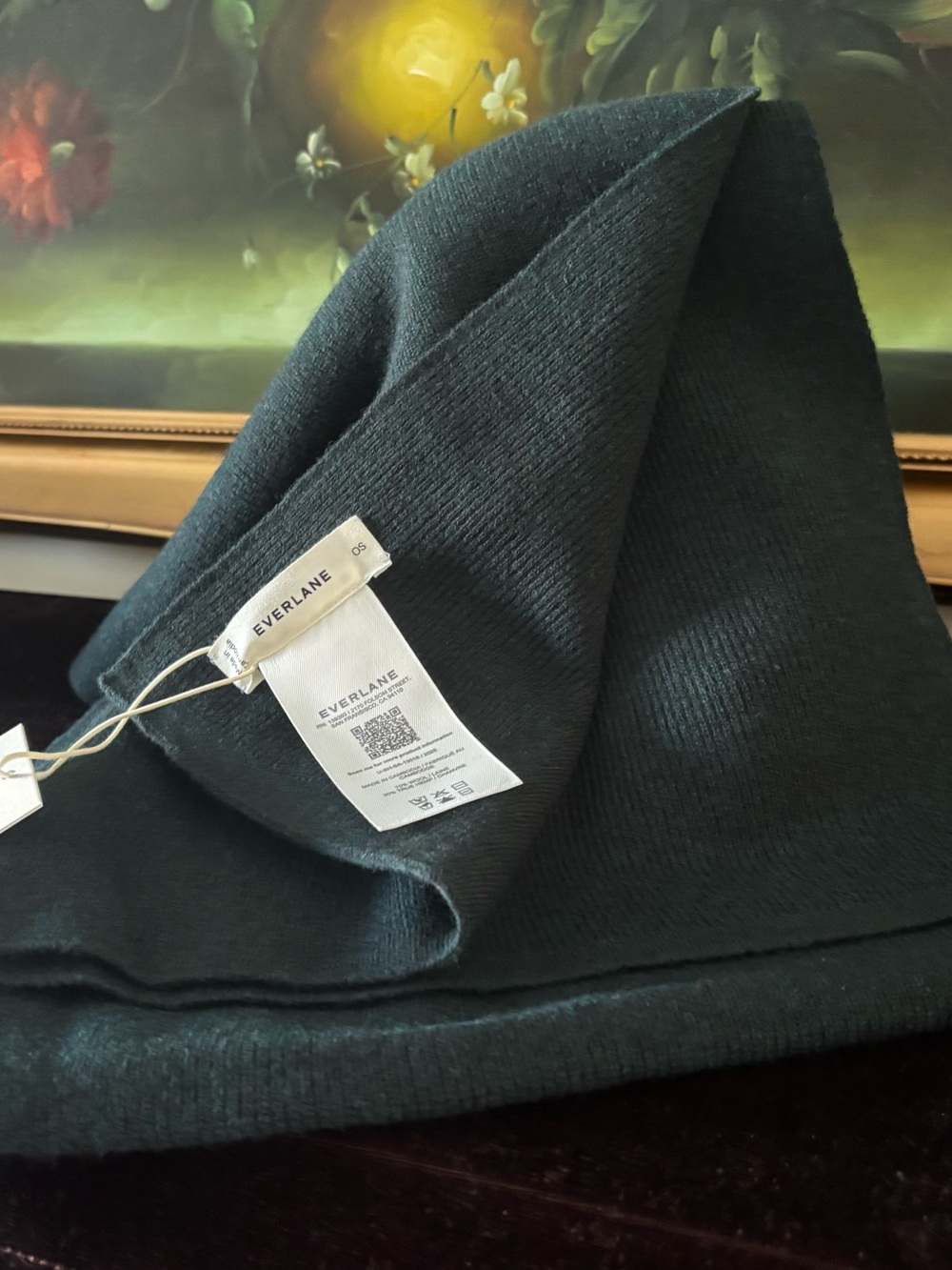 Everlane Women Men unisex THE CABIN SCARF HEATHERED DARK SEA